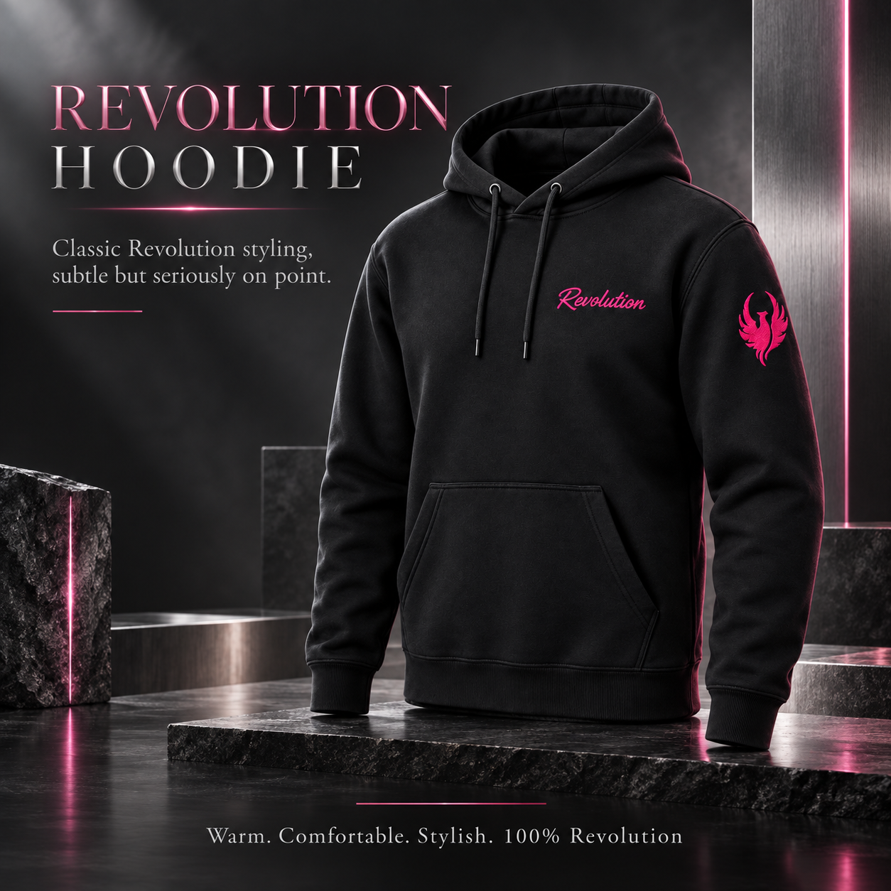 Revolution Hoodie - black, Revolution branding